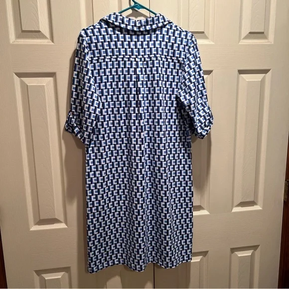 J. McLaughlin Blue and White Midi Dress - Picture 11 of 11